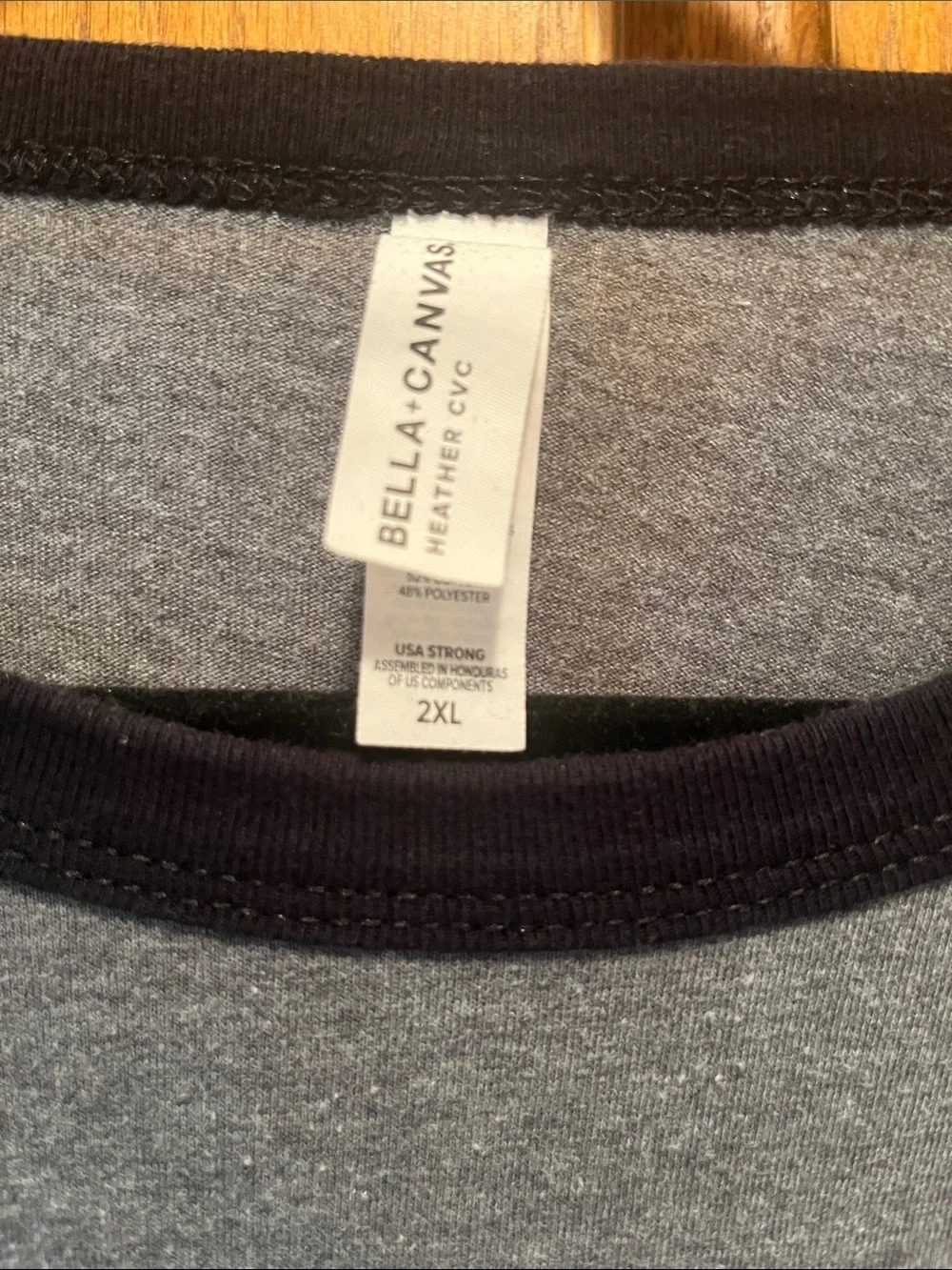 Wilco. Jeff Tweedy. Bella+Canvas Heather Gray Ringer Tee with Black Trim 2Xl